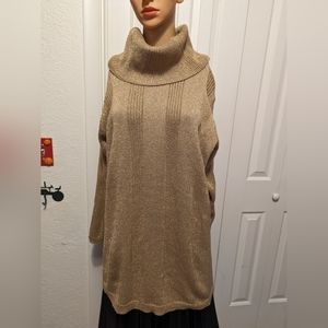 Jean Pierre Pullover Sweater Gold Womans Size L.